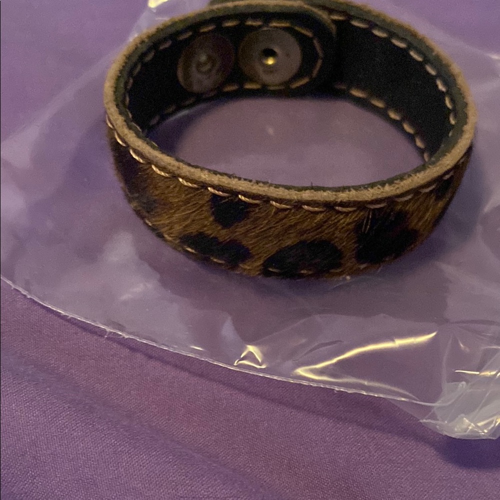 Leopard Print Leather Bracelet